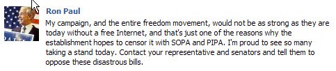 Contribute to Ron Paul's presidential campaign!  Click to go to his official website.
